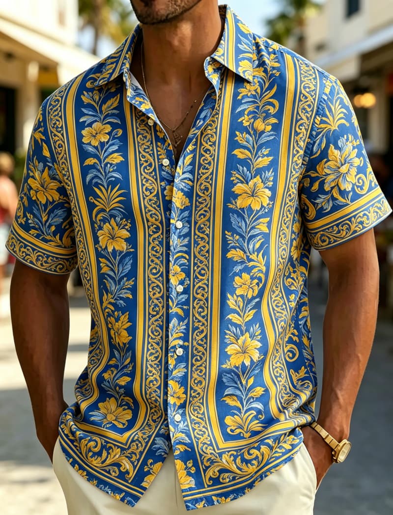 Męska koszula z krótkim rękawe – Resort Shirt Floral recenzja i cena